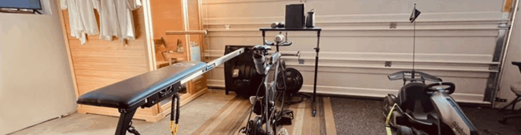 sauna in a garage