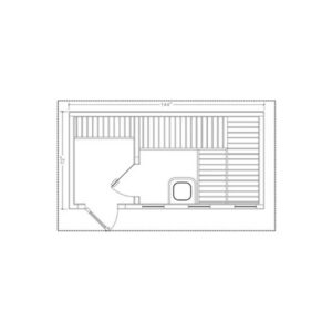 6' x 12' Euro Sauna w/Changing Room